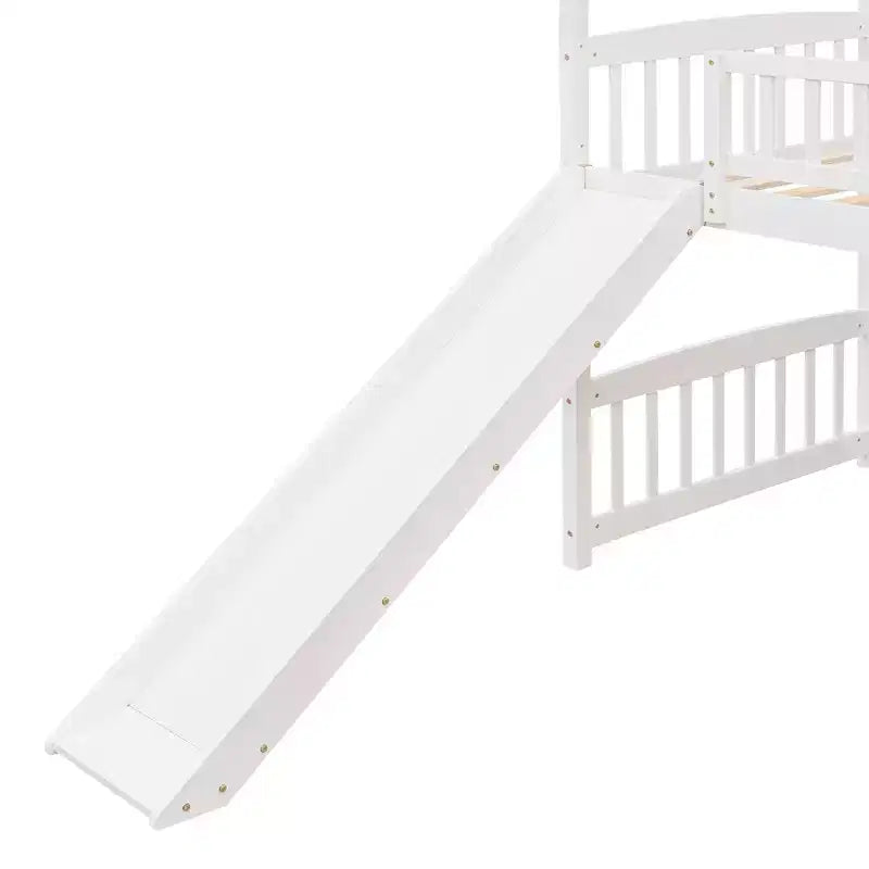 Whisen 79.5L x 41.8W Modern Design Twin Size Loft Bed House Bed with Slide