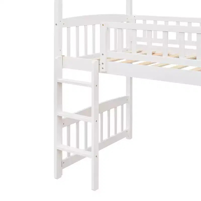 Whisen 79.5L x 41.8W Modern Design Twin Size Loft Bed House Bed with Slide