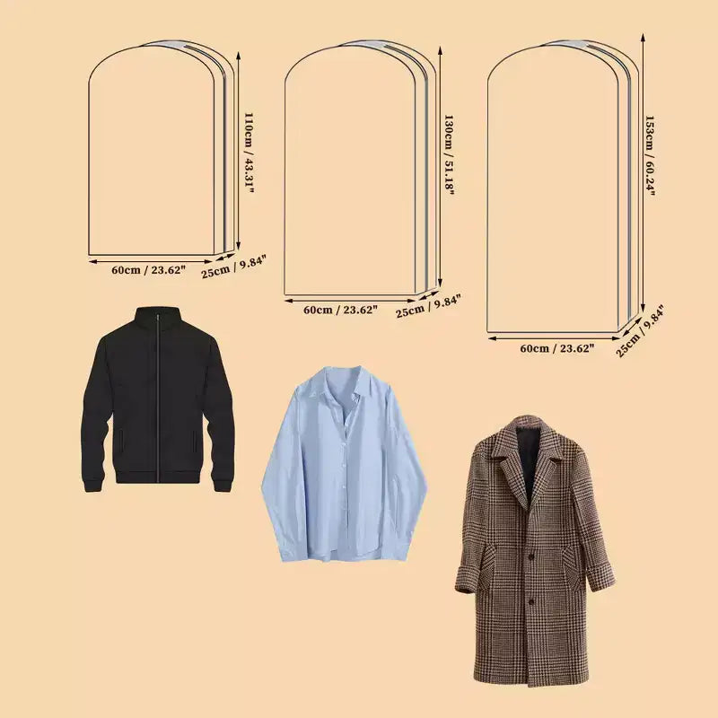 Unique Bargains Clear Garment Bags PEVA Clothes Cover Bags