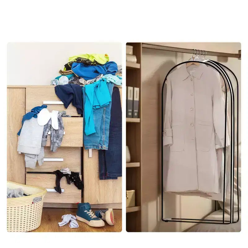 Unique Bargains Clear Garment Bags PEVA Clothes Cover Bags