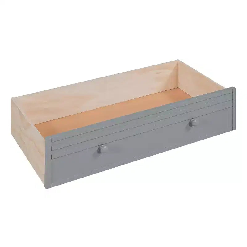 Whisen Twin over Twin Bunk Bed with Storage Staircase, Slide and Drawers, Desk with Drawers and Shelves