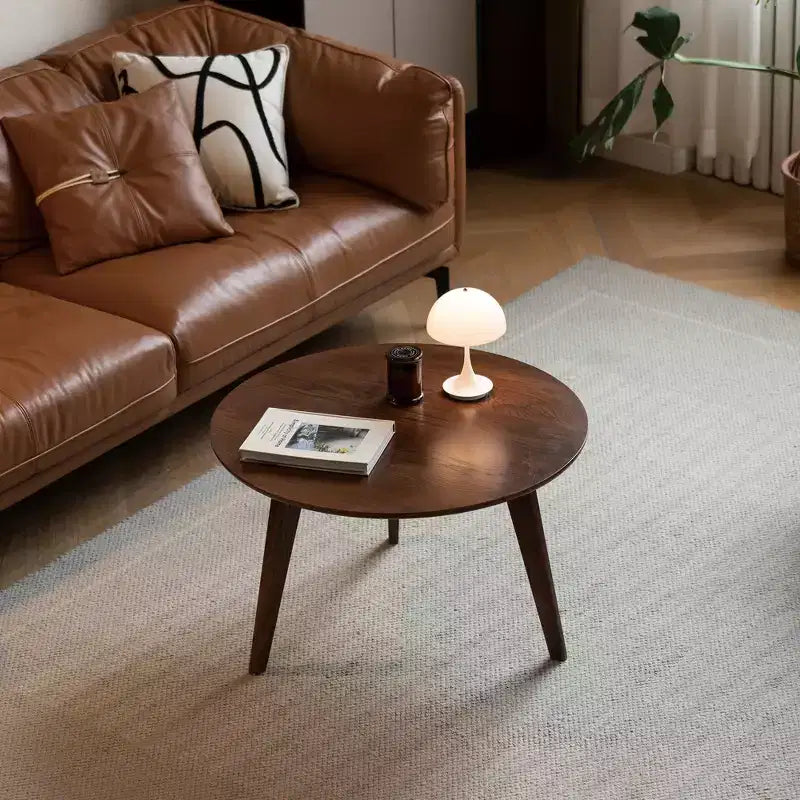 Mayeerty Coffee Table with Shelf Solid Wood Top Board Coffee table
