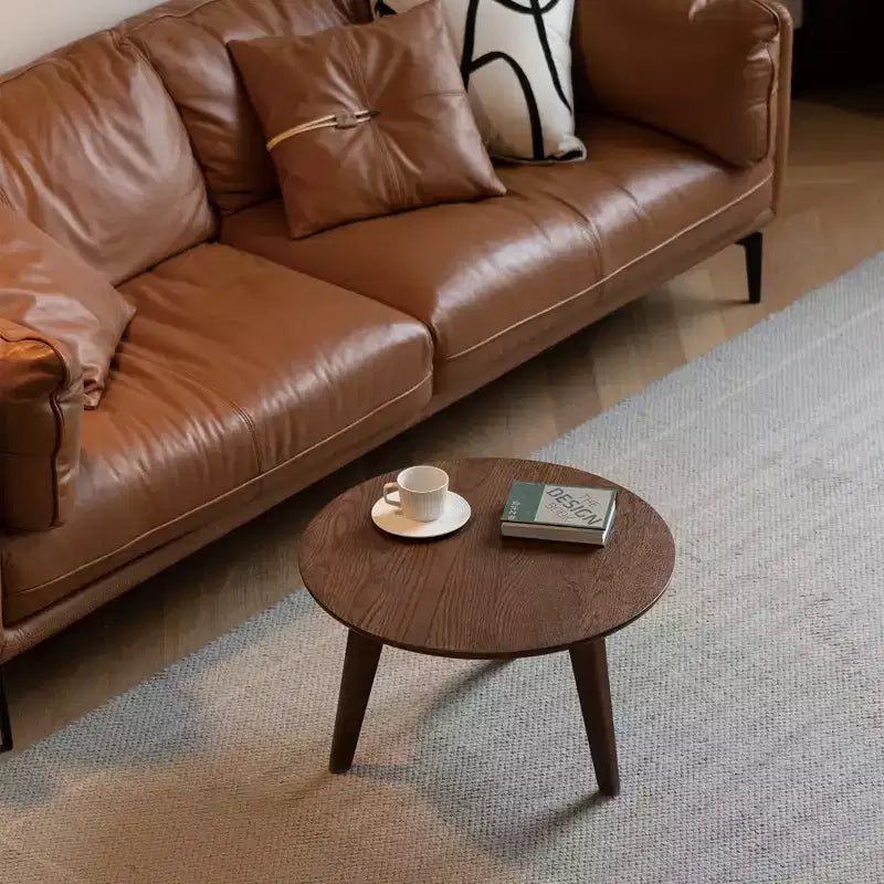 Mayeerty Coffee Table with Shelf Solid Wood Top Board Coffee table