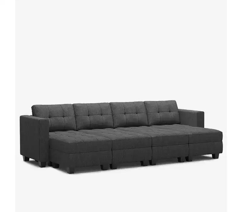 Belffin Modular Weave Sleeper Sofa with Storage Seat (8 Seats + 6 Sides)