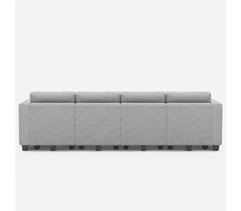 Belffin Modular Weave Sleeper Sofa with Storage Seat (8 Seats + 6 Sides)