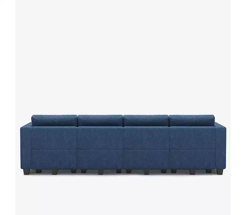 Belffin Modular Weave Sleeper Sofa with Storage Seat (8 Seats + 6 Sides)