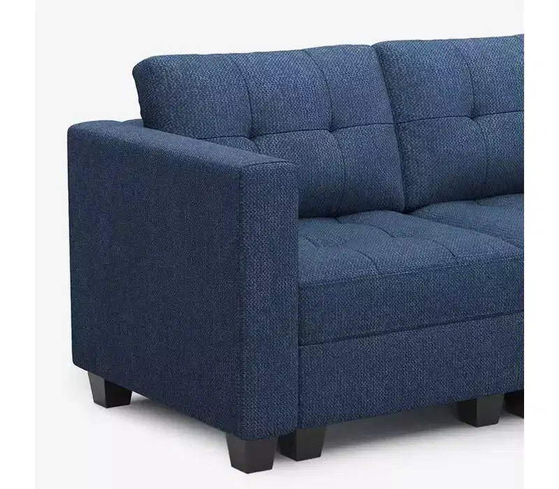 Belffin Modular Weave Sleeper Sofa with Storage Seat (8 Seats + 6 Sides)