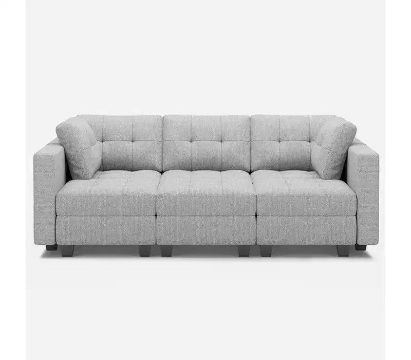 Belffin Modular Weave Sleeper Sofa with Storage Seat (6 Seats + 7 Sides)