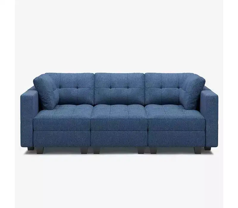 Belffin Modular Weave Sleeper Sofa with Storage Seat (6 Seats + 7 Sides)
