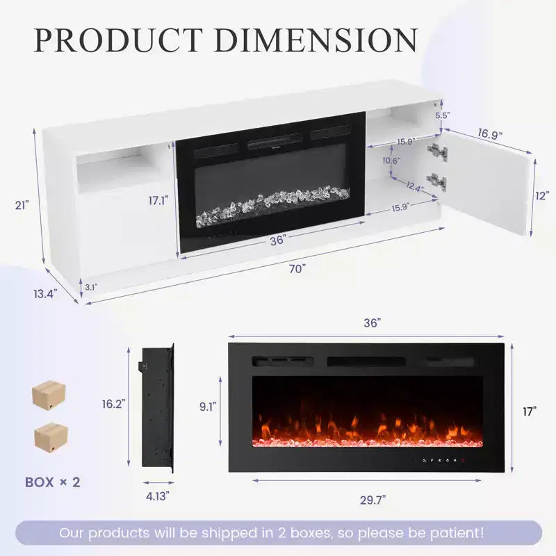 EROMMY 70'' TV Stand