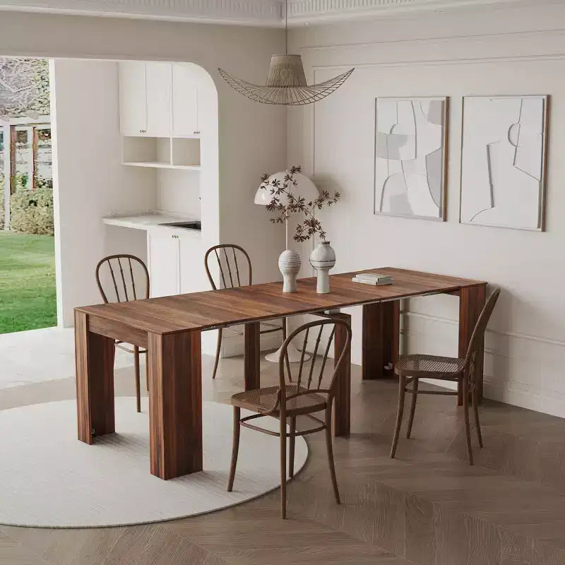 CLIHOME 118.11 Large Multi-functional Extendable Console Table, Dining Table for 5-8 Peoples