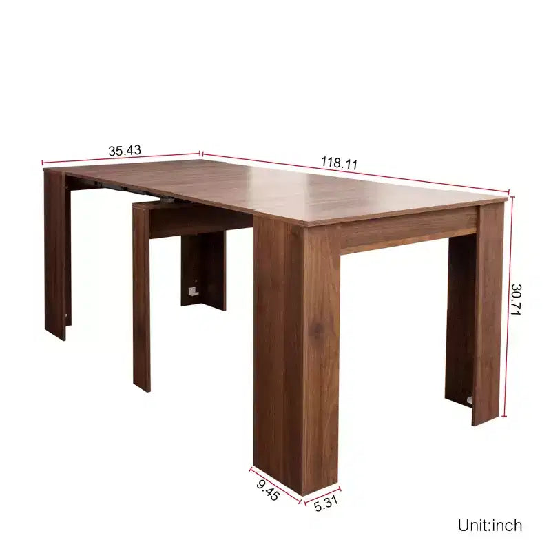 CLIHOME 118.11 Large Multi-functional Extendable Console Table, Dining Table for 5-8 Peoples
