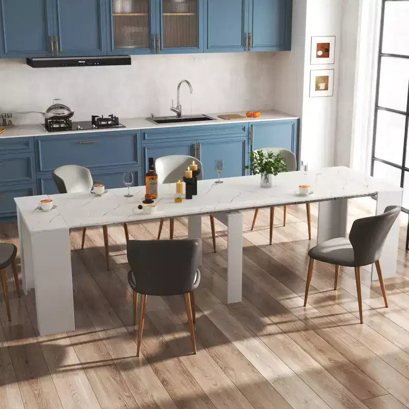 CLIHOME 118.11 Large Multi-functional Extendable Console Table, Dining Table for 5-8 Peoples