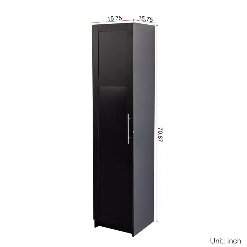 CLIHOME Tall 3-Tier Stackable Wall Mounted Storage Cabinet With Adjustable Shelves