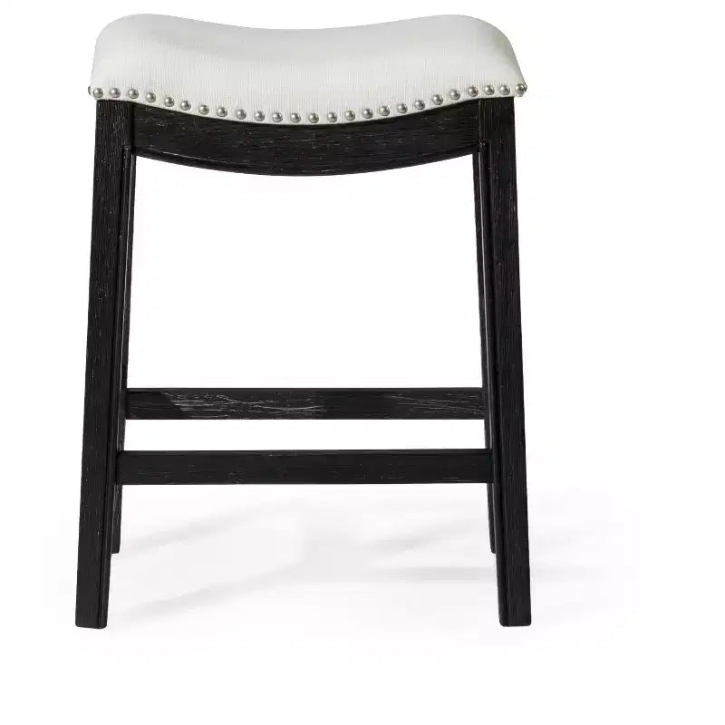 Maven Lane Adrien Backless Saddle Counter Stool with Fabric Upholstery 26