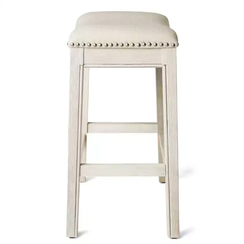 Maven Lane Adrien Backless Saddle Counter Stool with Fabric Upholstery 26
