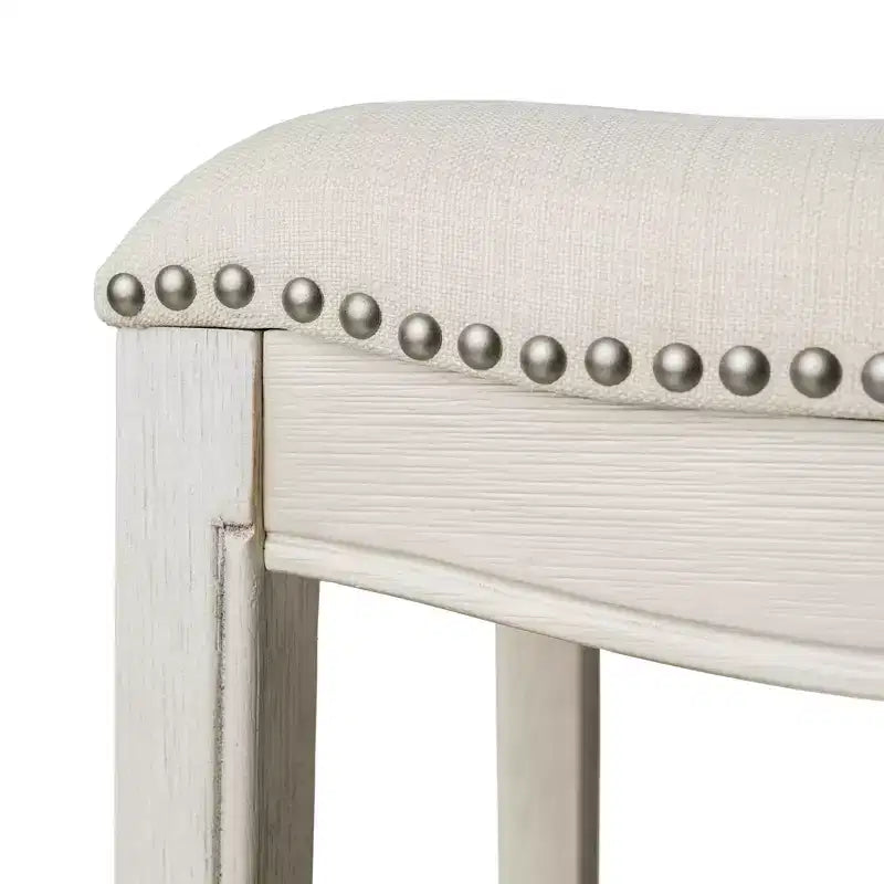 Maven Lane Adrien Backless Saddle Counter Stool with Fabric Upholstery 26