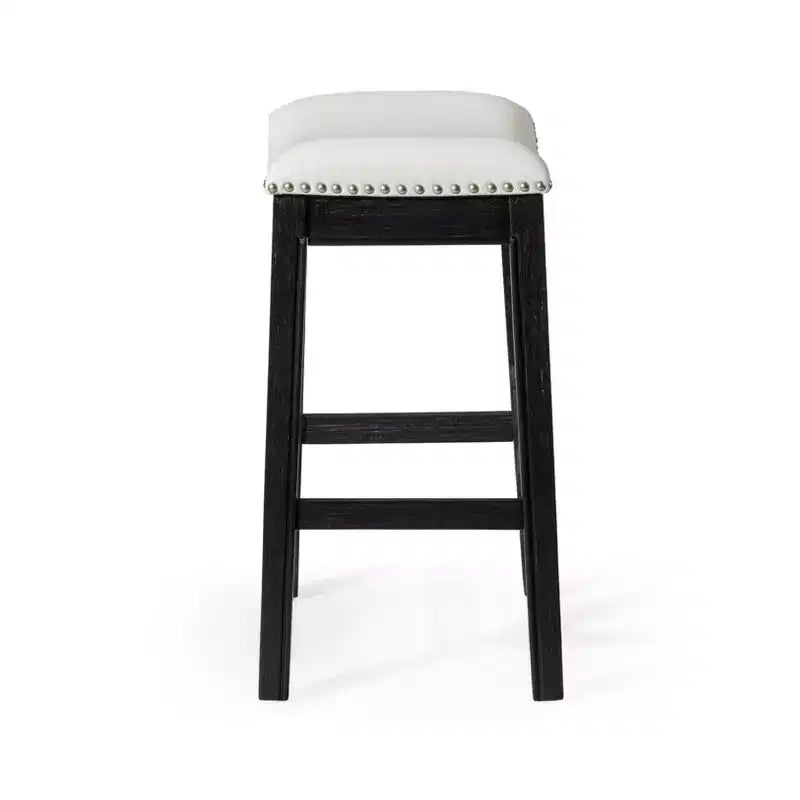 Maven Lane Adrien Backless Saddle Counter Stool with Fabric Upholstery 26