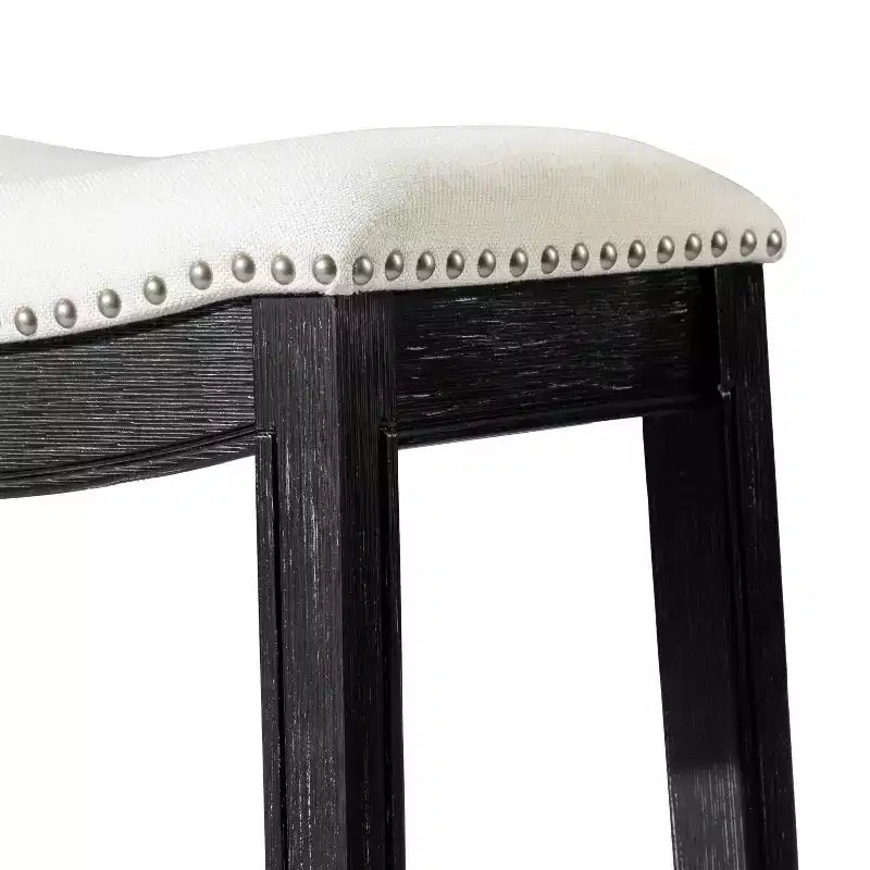 Maven Lane Adrien Backless Saddle Counter Stool with Fabric Upholstery 26