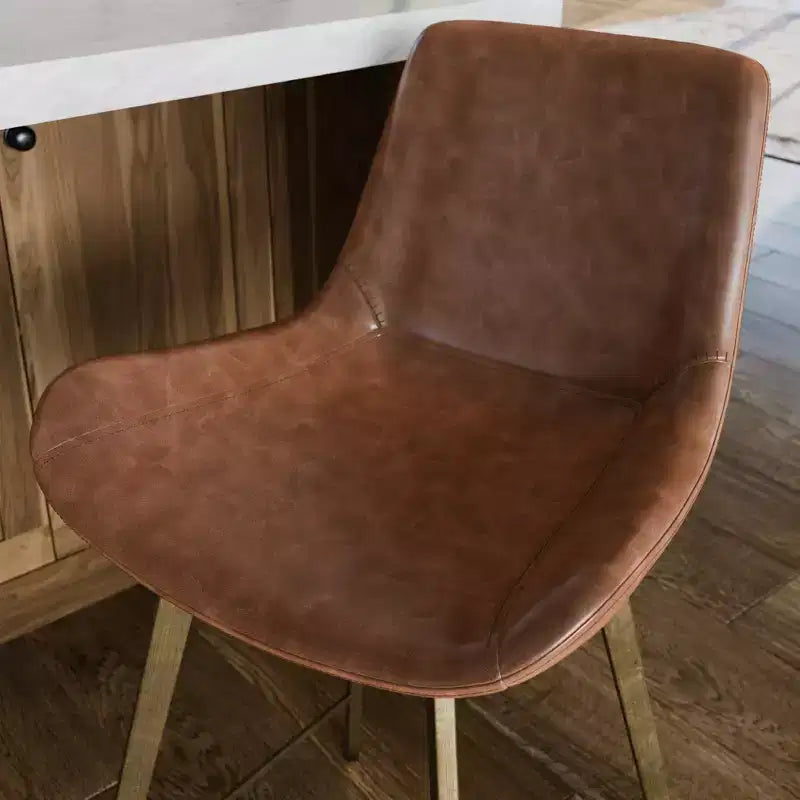 Maven Lane Victor Counter Stool with Faux Leather 26