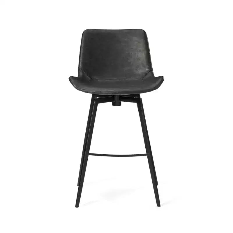 Maven Lane Victor Counter Stool with Faux Leather 26