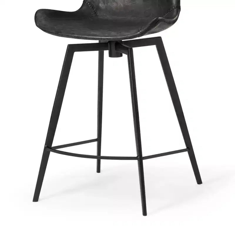 Maven Lane Victor Counter Stool with Faux Leather 26