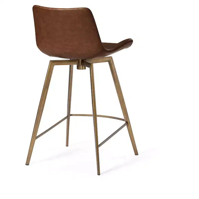 Maven Lane Victor Counter Stool with Faux Leather 26