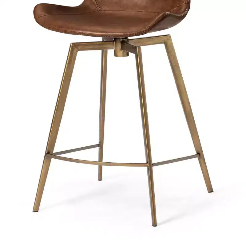 Maven Lane Victor Counter Stool with Faux Leather 26