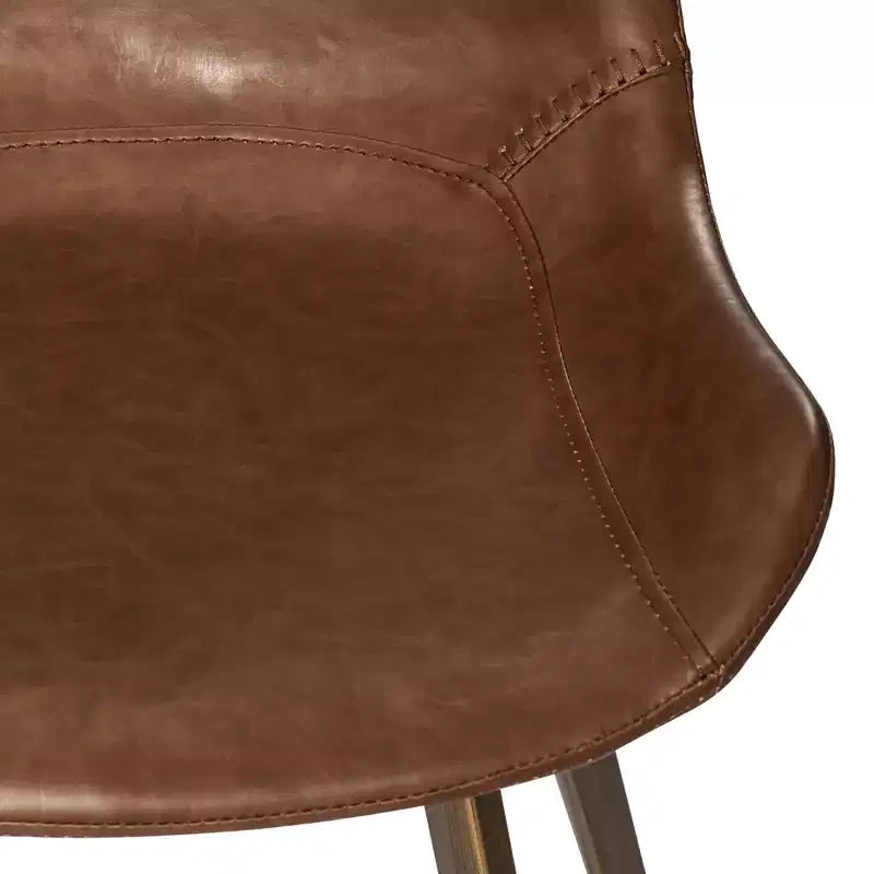 Maven Lane Victor Counter Stool with Faux Leather 26