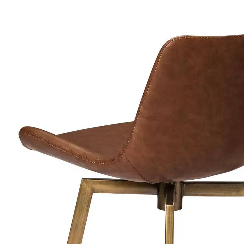 Maven Lane Victor Counter Stool with Faux Leather 26