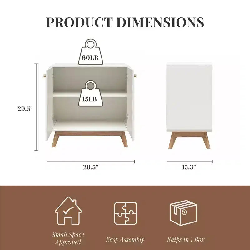 Ren Home Leva Scandinavian Style Accent Cabinet