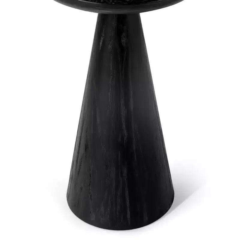 Maven Lane Owen Rustic Wooden Round Drink Table 12x20