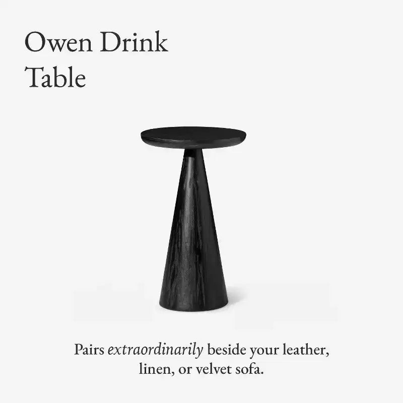 Maven Lane Owen Rustic Wooden Round Drink Table 12x20