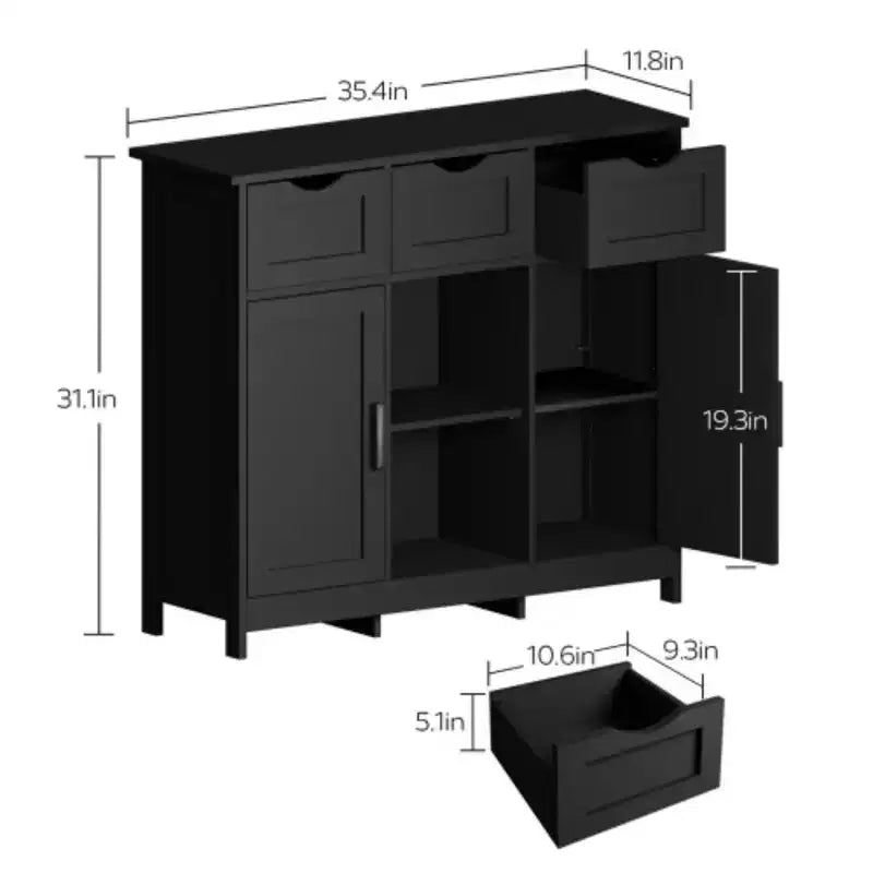 Storage Cabinets,Wooden Floor Cabinet,with Drawers and Shelves Storage Cabinets,Accent Cabinet for Living Room,Bedroom,Bathroom Furniture Home Decor