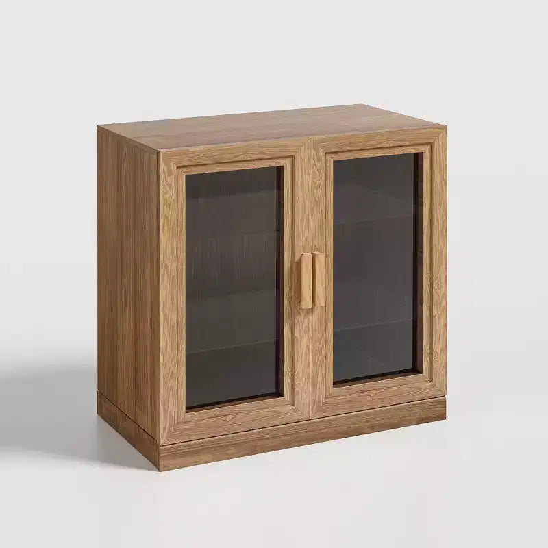 31x62x16 Wood Accent Cabinet, Storage Organizer with Adjustable Shelves and Glass Doors for Kitchen Bedroom Entryway Living Room Dinning Room