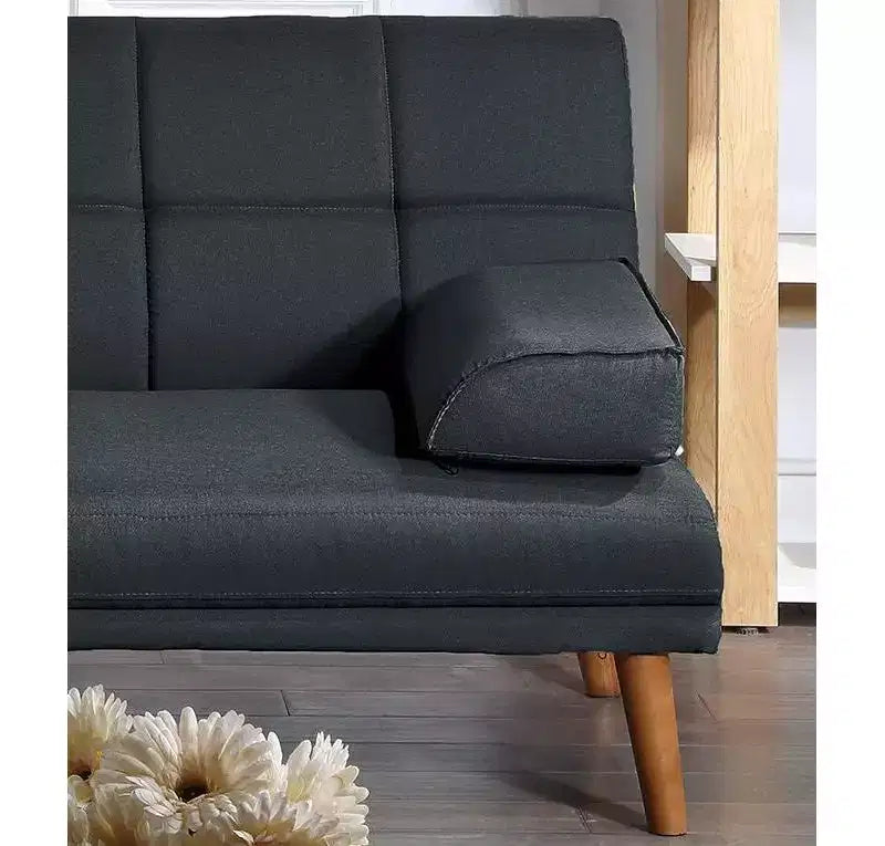 Okak Modern Adjustable Tufted Sofa Loveseat Sleeper Sofa, 2 seater Sofa Plush Couch with wooden legs for Small Apartments, living Room