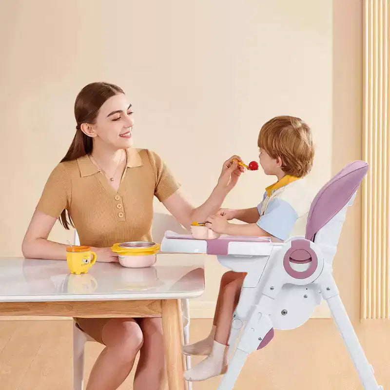 Baby High Chair, Multifunctional Infant Highchairs with Adjustable Height and Recline, Foldable High Chair for Babies & Toddlers, High Chair