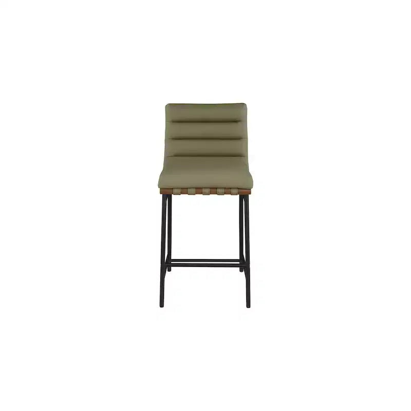 Meridian Furniture,Burke Green Vegan Leather Counter Stool