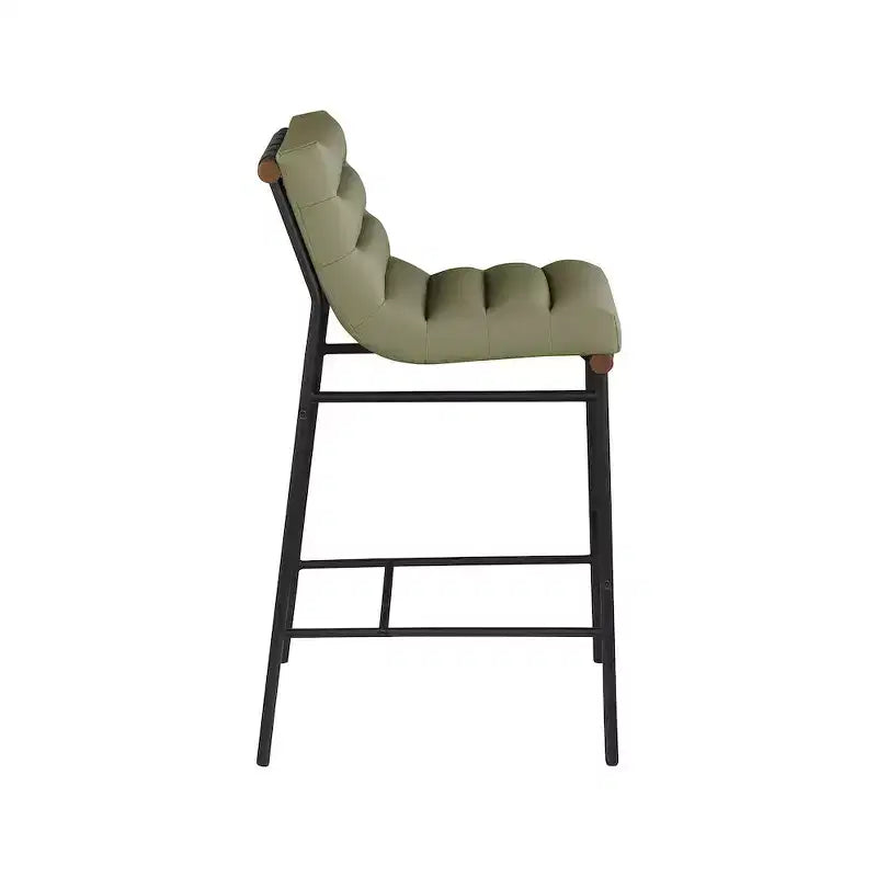 Meridian Furniture,Burke Green Vegan Leather Counter Stool