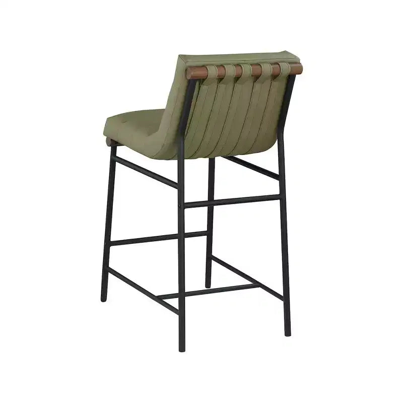 Meridian Furniture,Burke Green Vegan Leather Counter Stool