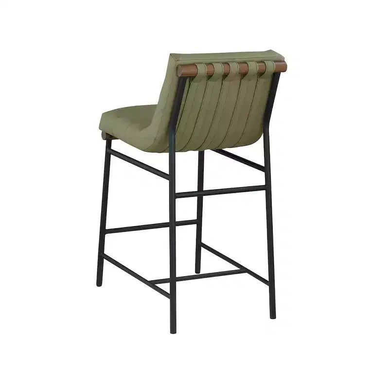 Meridian Furniture,Burke Green Vegan Leather Counter Stool