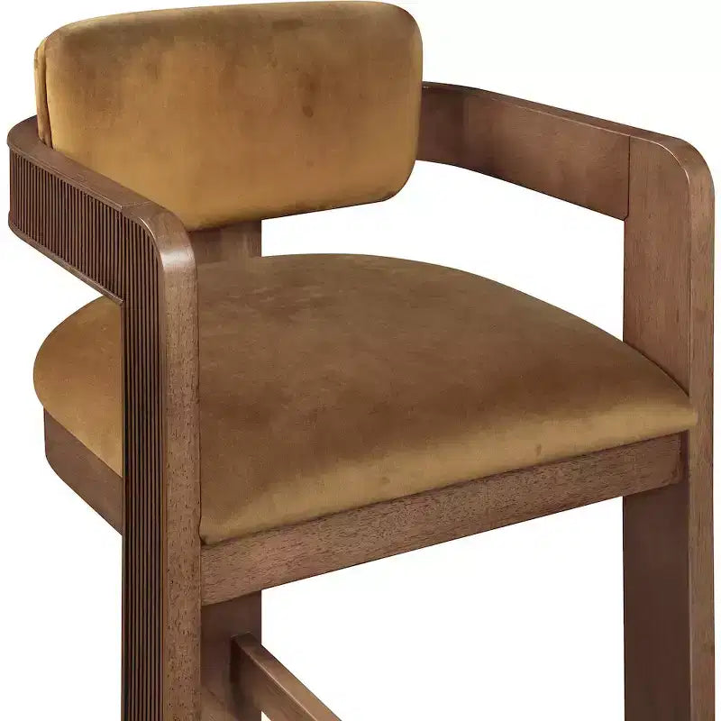 Meridian Furniture,Sacha Saddle Velvet Stool