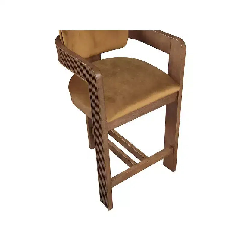 Meridian Furniture,Sacha Saddle Velvet Stool