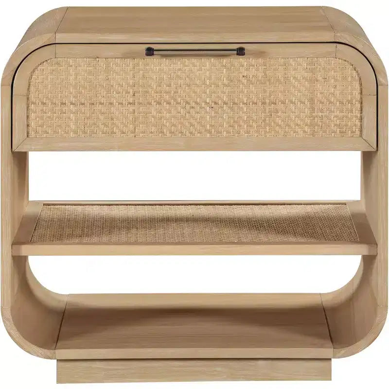 Meridian Furniture,Windsor Natural Rubberwood Nightstand