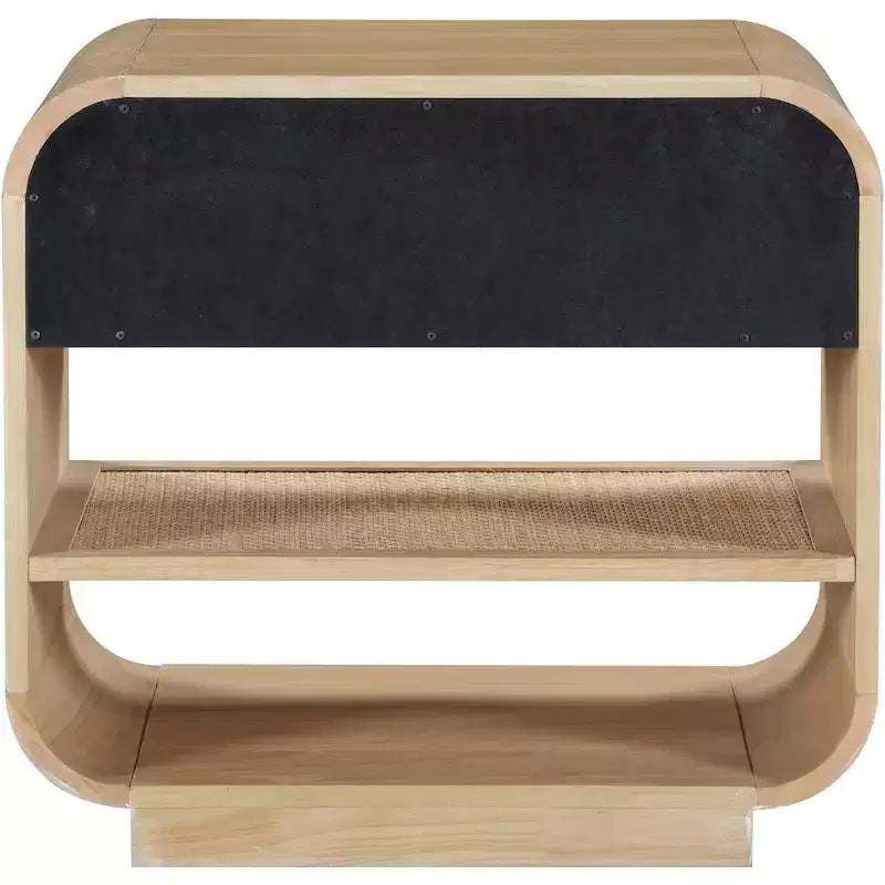 Meridian Furniture,Windsor Natural Rubberwood Nightstand