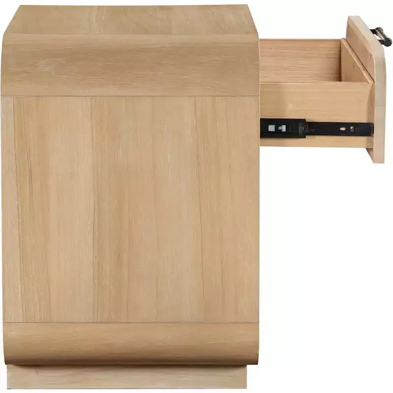 Meridian Furniture,Windsor Natural Rubberwood Nightstand