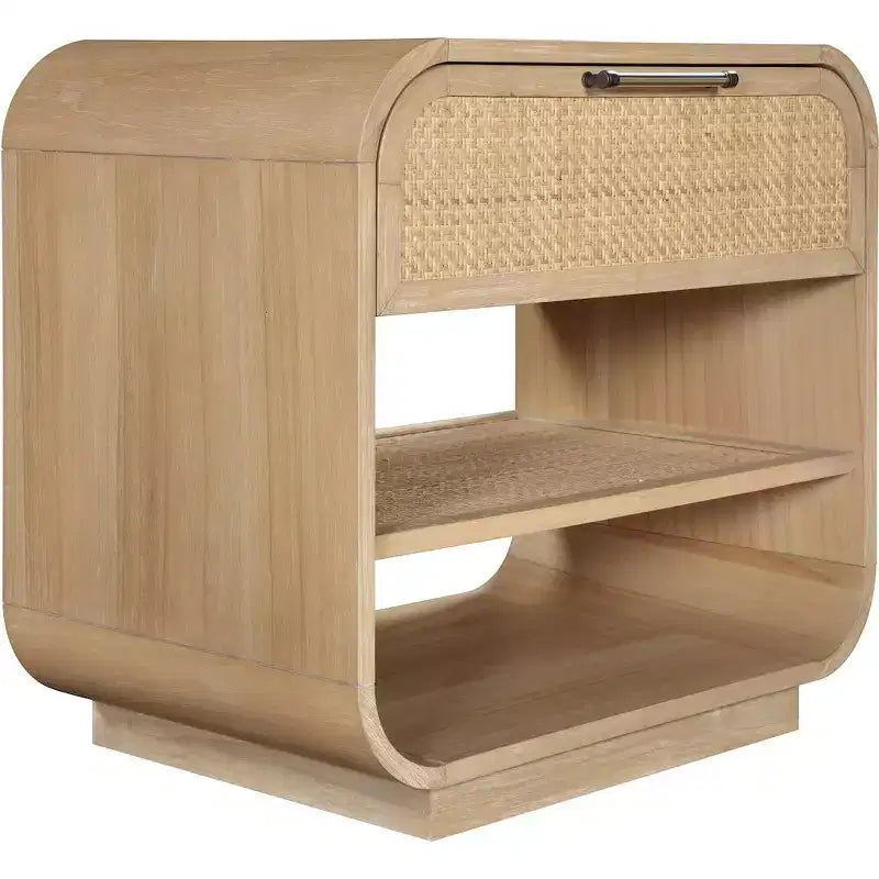 Meridian Furniture,Windsor Natural Rubberwood Nightstand
