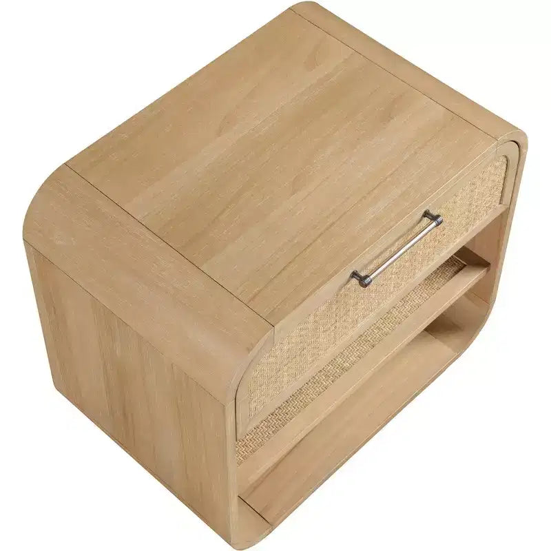 Meridian Furniture,Windsor Natural Rubberwood Nightstand