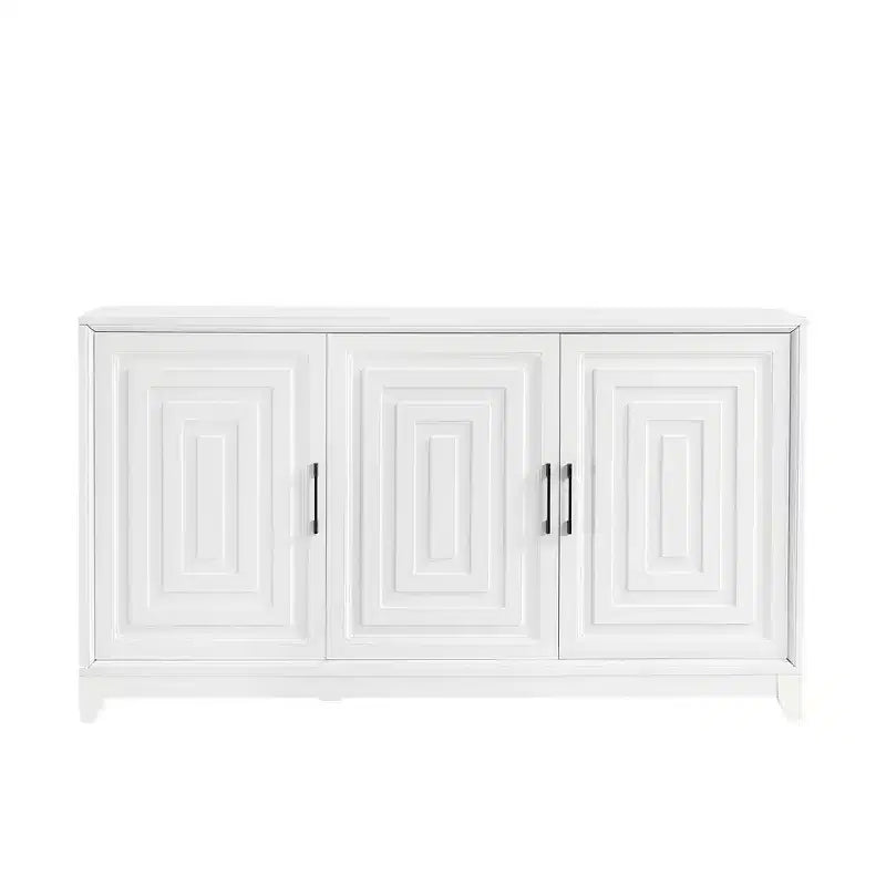 CLIHOME Modern TV Stand for TVs up to 65, Entertainment Center Media Console Cabinet with 2 Spacious Storage Space