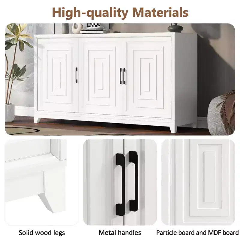 CLIHOME Modern TV Stand for TVs up to 65, Entertainment Center Media Console Cabinet with 2 Spacious Storage Space